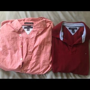 Tommy Hilfiger dress shirt polo shirt lot (2) XXL